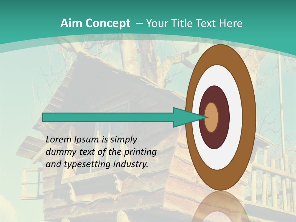 A Tree House In The Middle Of A Forest PowerPoint Template