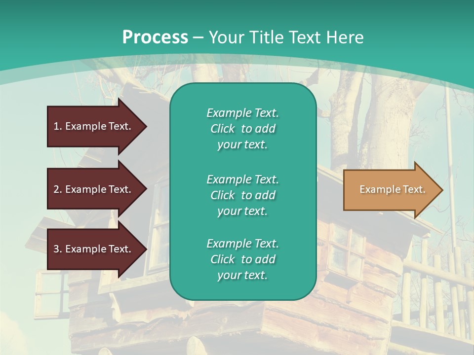 A Tree House In The Middle Of A Forest PowerPoint Template