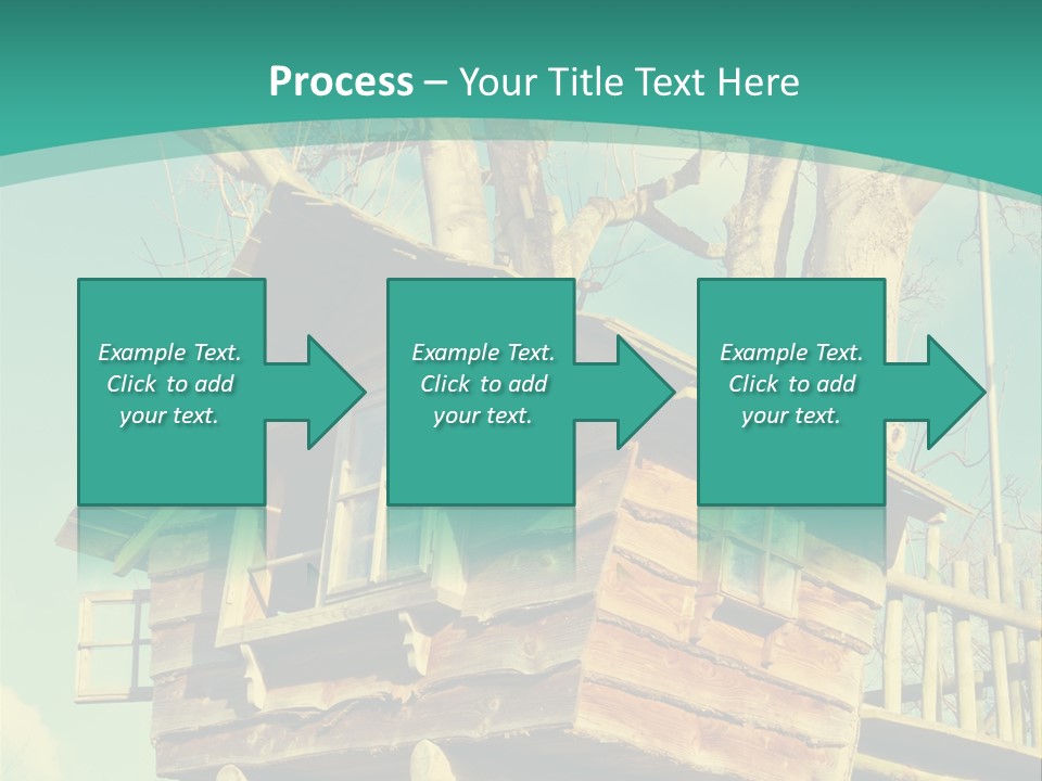 A Tree House In The Middle Of A Forest PowerPoint Template