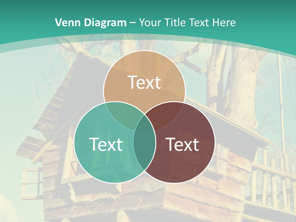 A Tree House In The Middle Of A Forest PowerPoint Template