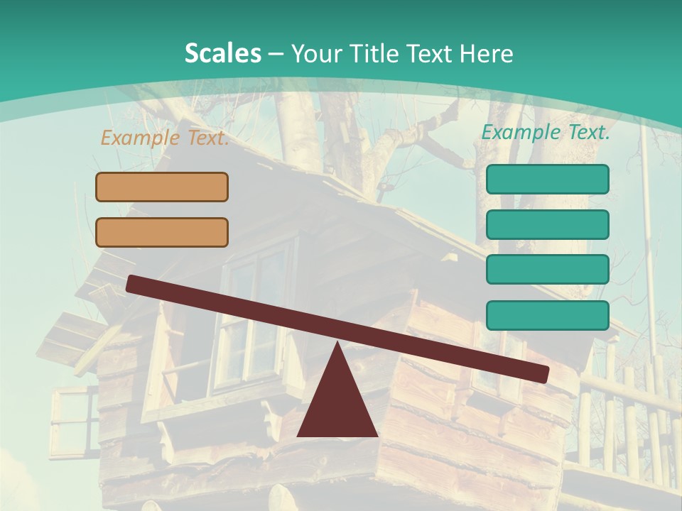 A Tree House In The Middle Of A Forest PowerPoint Template