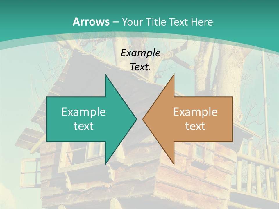 A Tree House In The Middle Of A Forest PowerPoint Template