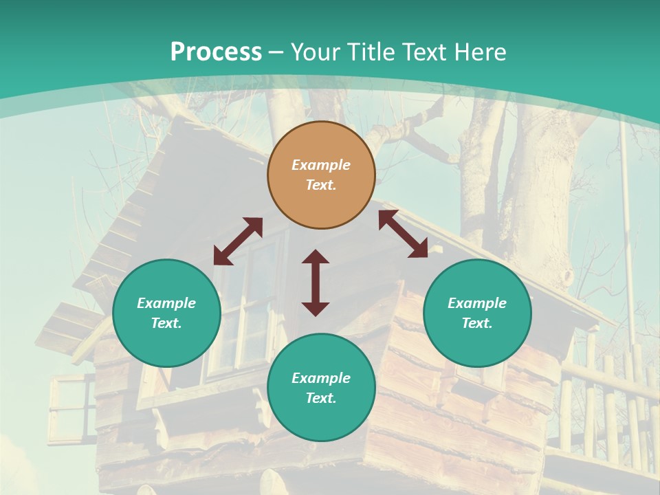 A Tree House In The Middle Of A Forest PowerPoint Template