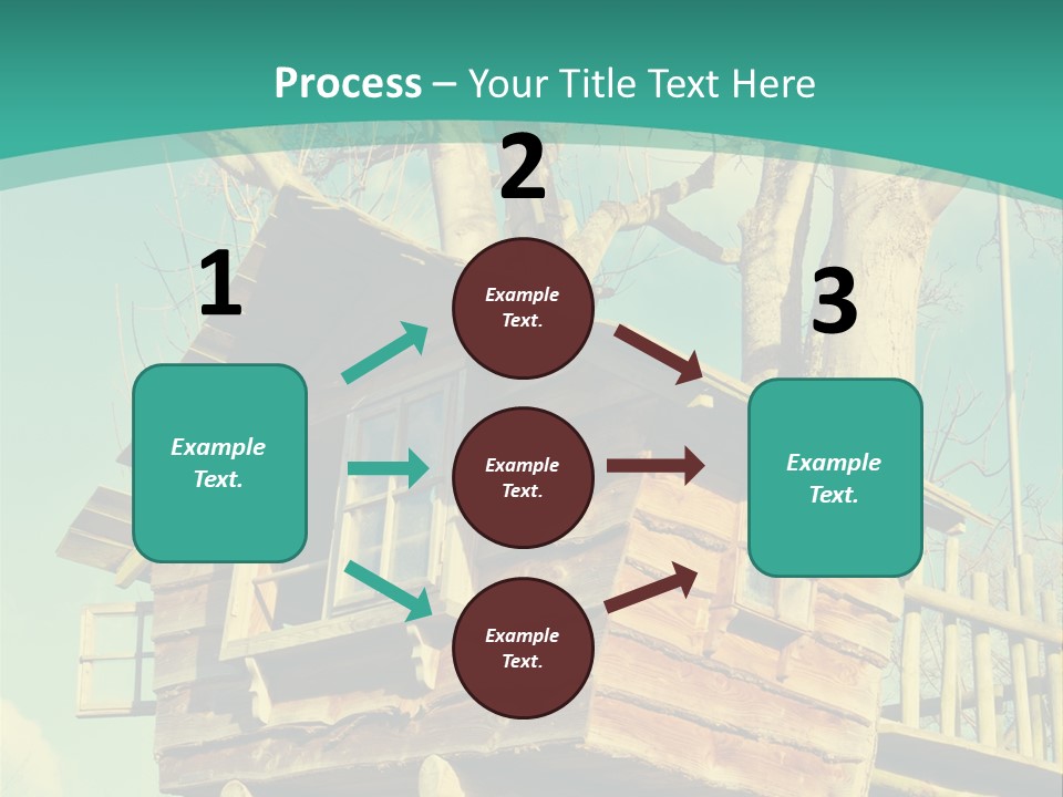 A Tree House In The Middle Of A Forest PowerPoint Template