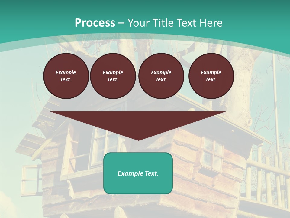 A Tree House In The Middle Of A Forest PowerPoint Template