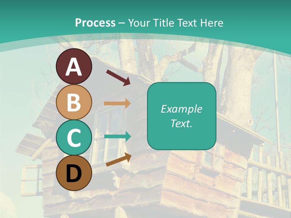 A Tree House In The Middle Of A Forest PowerPoint Template