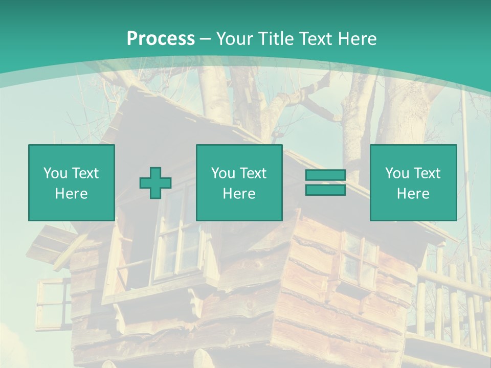 A Tree House In The Middle Of A Forest PowerPoint Template