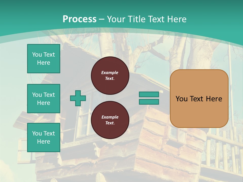A Tree House In The Middle Of A Forest PowerPoint Template