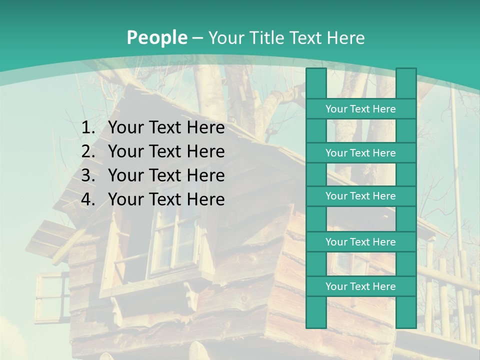 A Tree House In The Middle Of A Forest PowerPoint Template
