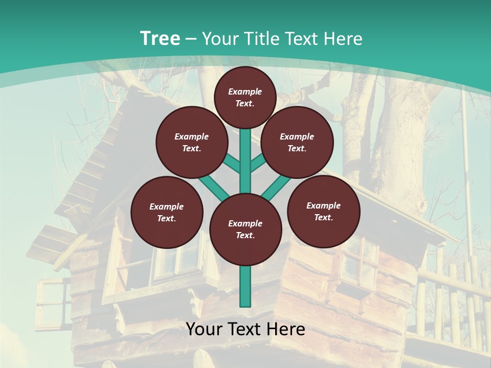 A Tree House In The Middle Of A Forest PowerPoint Template