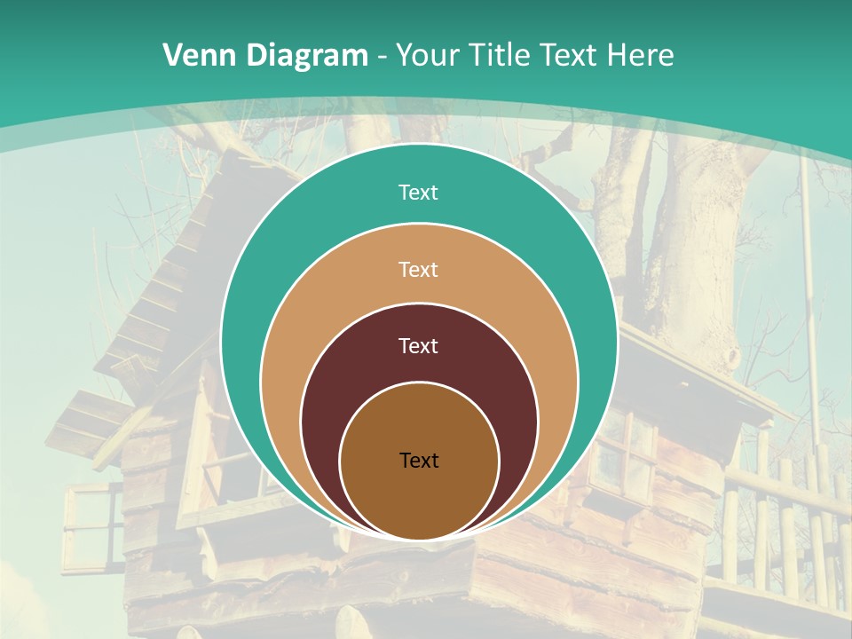 A Tree House In The Middle Of A Forest PowerPoint Template