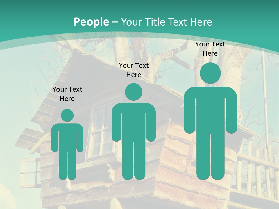 A Tree House In The Middle Of A Forest PowerPoint Template
