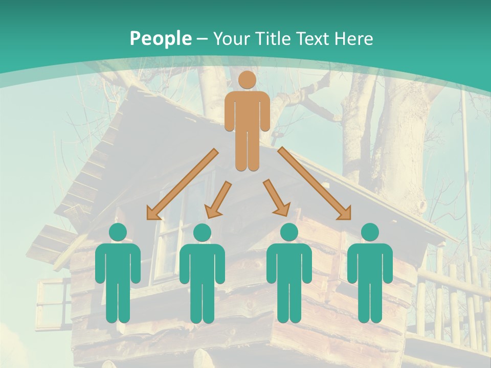 A Tree House In The Middle Of A Forest PowerPoint Template