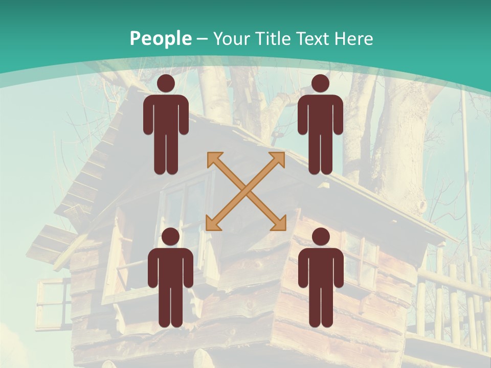 A Tree House In The Middle Of A Forest PowerPoint Template