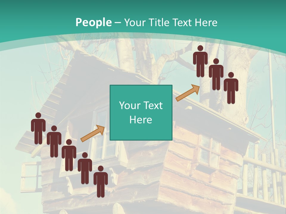 A Tree House In The Middle Of A Forest PowerPoint Template