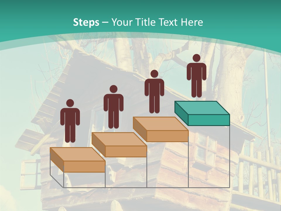 A Tree House In The Middle Of A Forest PowerPoint Template