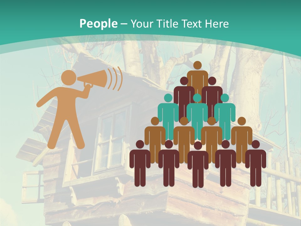 A Tree House In The Middle Of A Forest PowerPoint Template