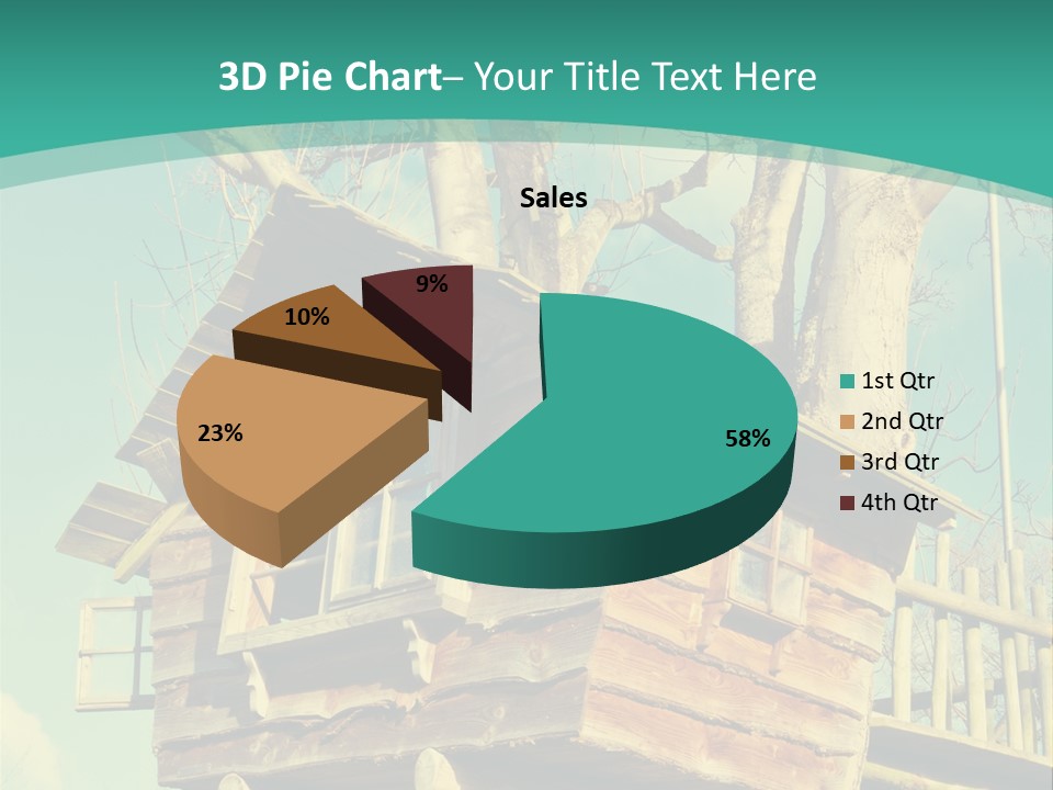 A Tree House In The Middle Of A Forest PowerPoint Template