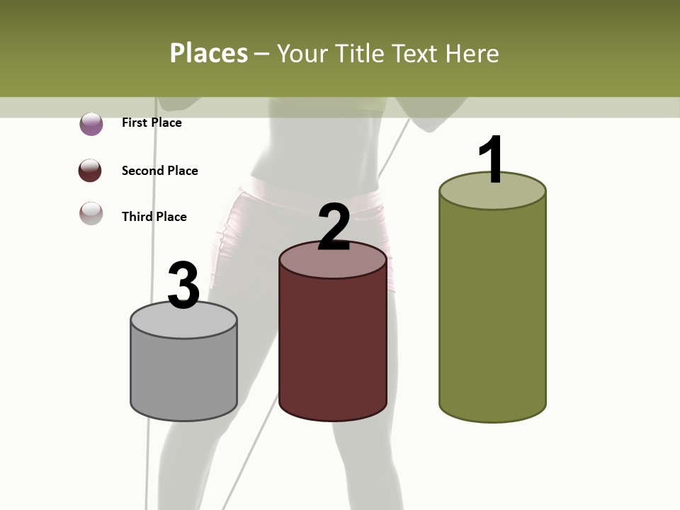 A Woman In A Sports Bra Top Is Holding A Pole PowerPoint Template