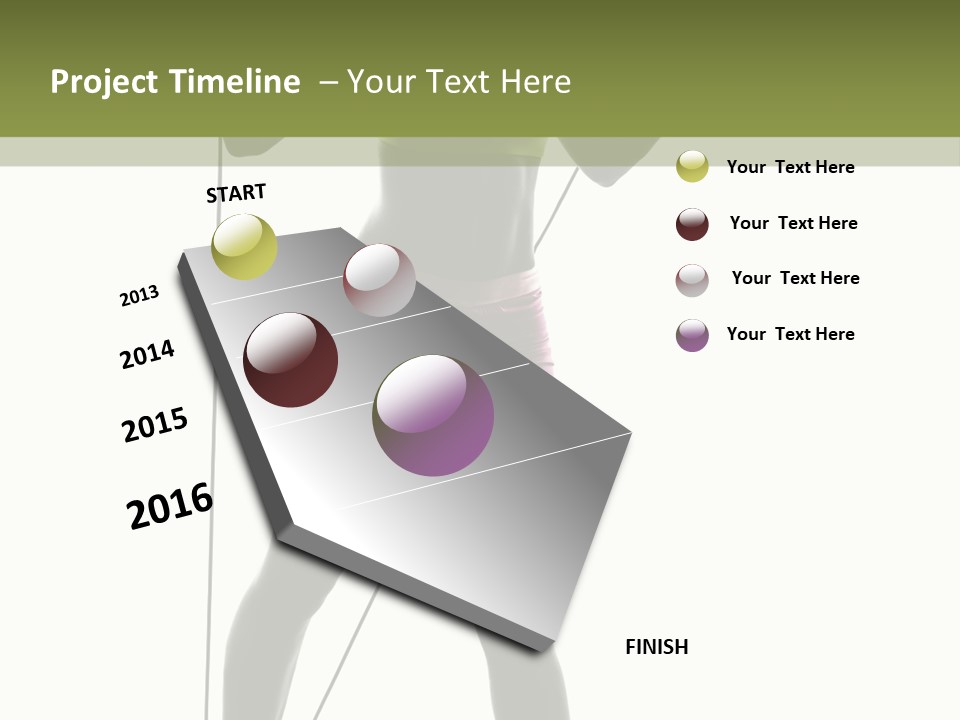 A Woman In A Sports Bra Top Is Holding A Pole PowerPoint Template