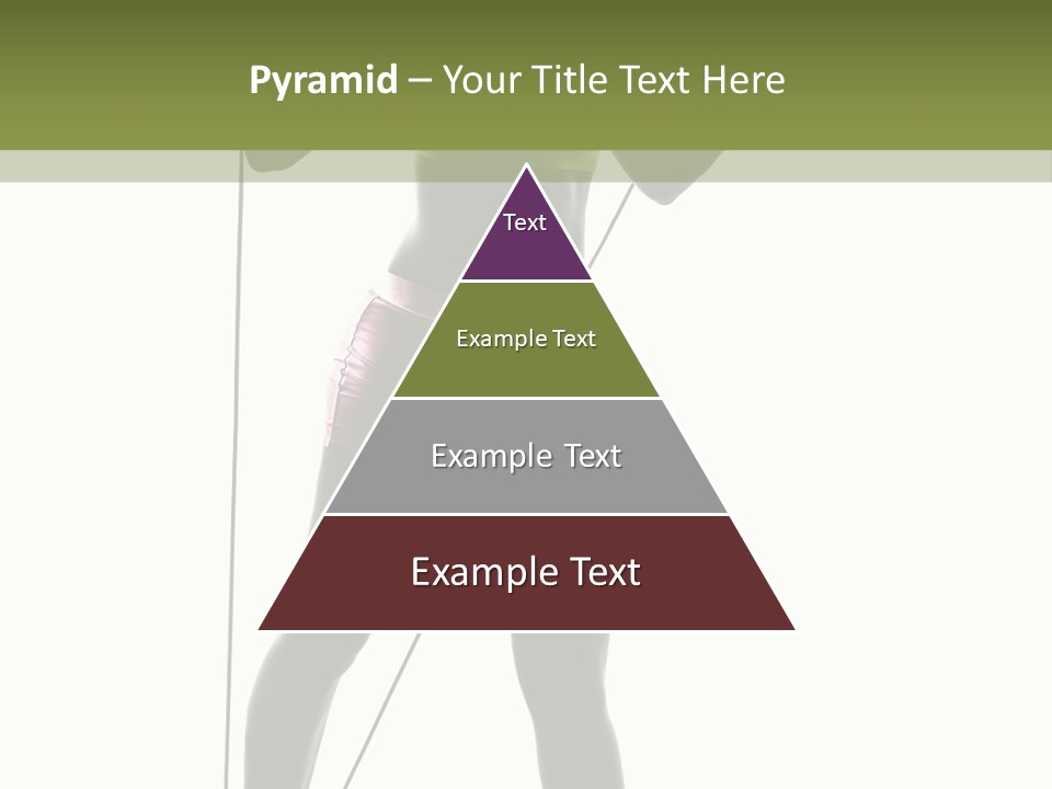 A Woman In A Sports Bra Top Is Holding A Pole PowerPoint Template
