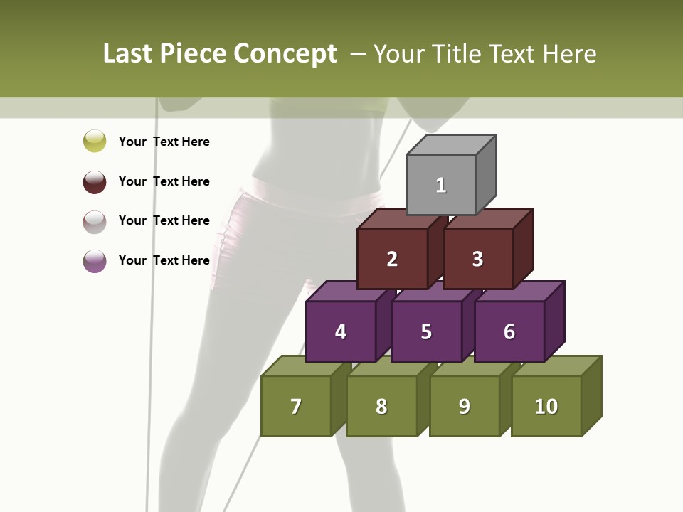 A Woman In A Sports Bra Top Is Holding A Pole PowerPoint Template