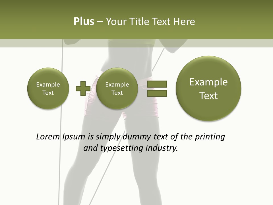 A Woman In A Sports Bra Top Is Holding A Pole PowerPoint Template