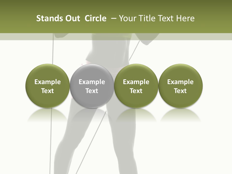 A Woman In A Sports Bra Top Is Holding A Pole PowerPoint Template