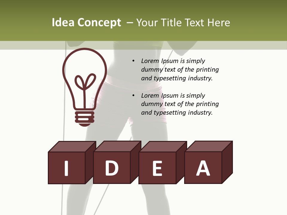 A Woman In A Sports Bra Top Is Holding A Pole PowerPoint Template