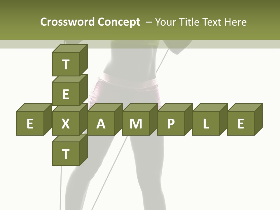 A Woman In A Sports Bra Top Is Holding A Pole PowerPoint Template