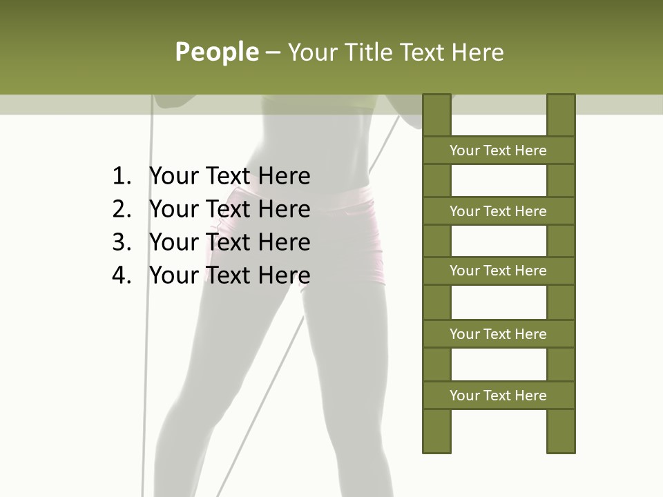 A Woman In A Sports Bra Top Is Holding A Pole PowerPoint Template