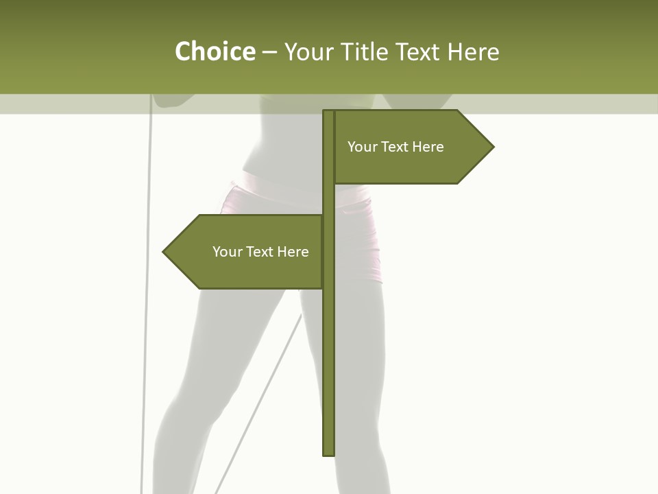 A Woman In A Sports Bra Top Is Holding A Pole PowerPoint Template