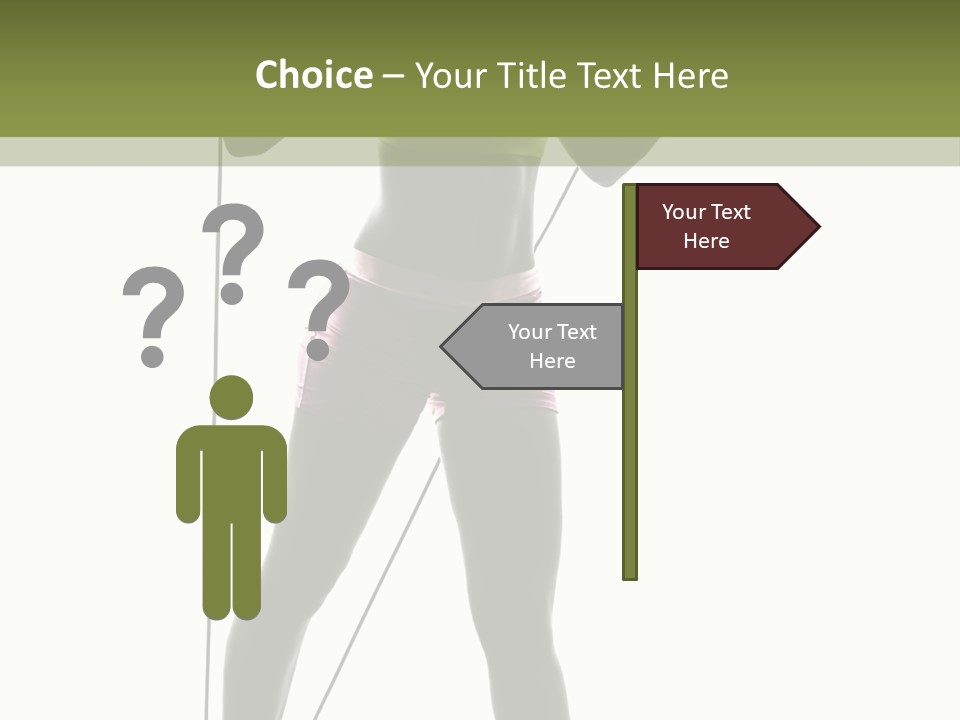 A Woman In A Sports Bra Top Is Holding A Pole PowerPoint Template