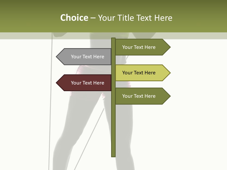 A Woman In A Sports Bra Top Is Holding A Pole PowerPoint Template