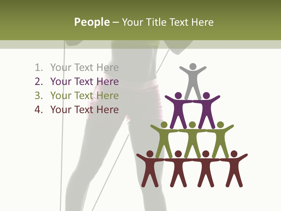 A Woman In A Sports Bra Top Is Holding A Pole PowerPoint Template