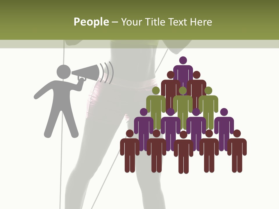 A Woman In A Sports Bra Top Is Holding A Pole PowerPoint Template