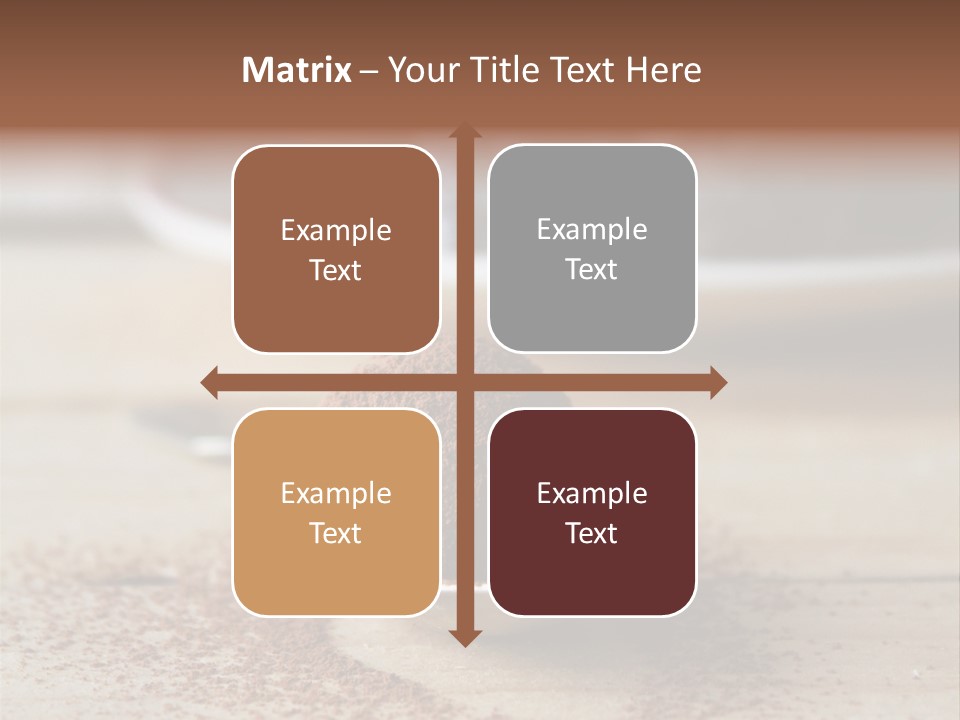 A Spoon Full Of Chocolate Powder Next To A Plate Of Chocolate Balls PowerPoint Template
