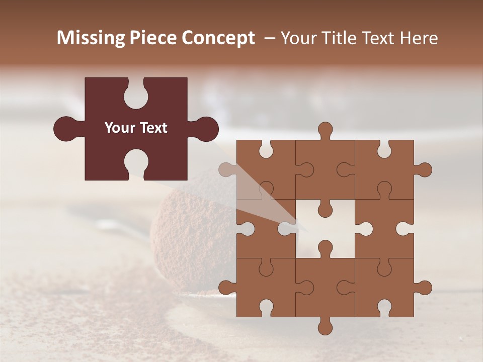 A Spoon Full Of Chocolate Powder Next To A Plate Of Chocolate Balls PowerPoint Template