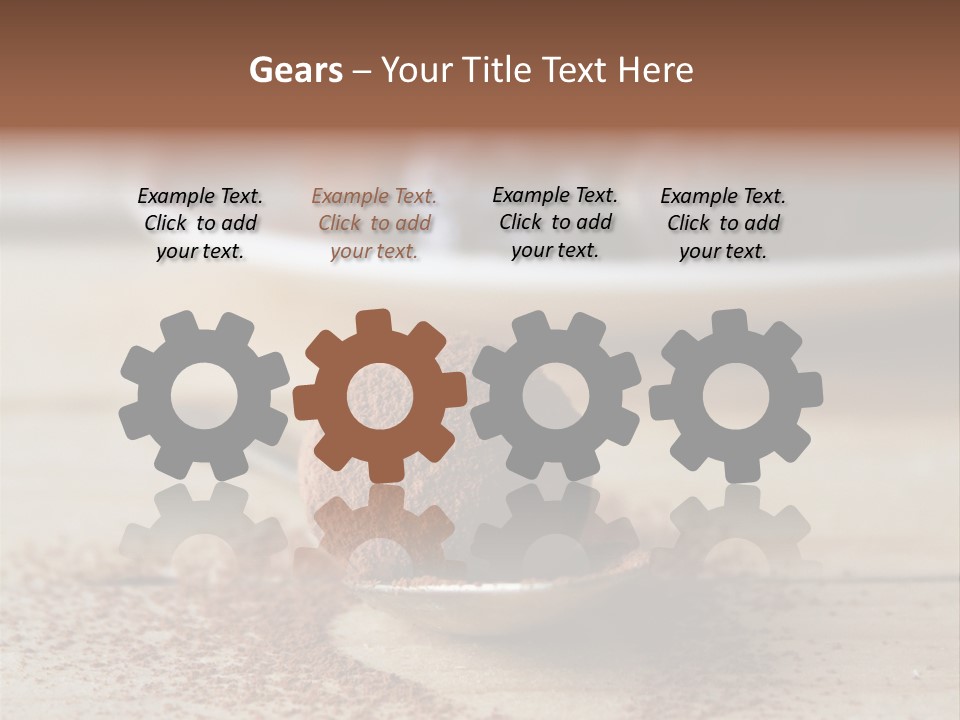 A Spoon Full Of Chocolate Powder Next To A Plate Of Chocolate Balls PowerPoint Template