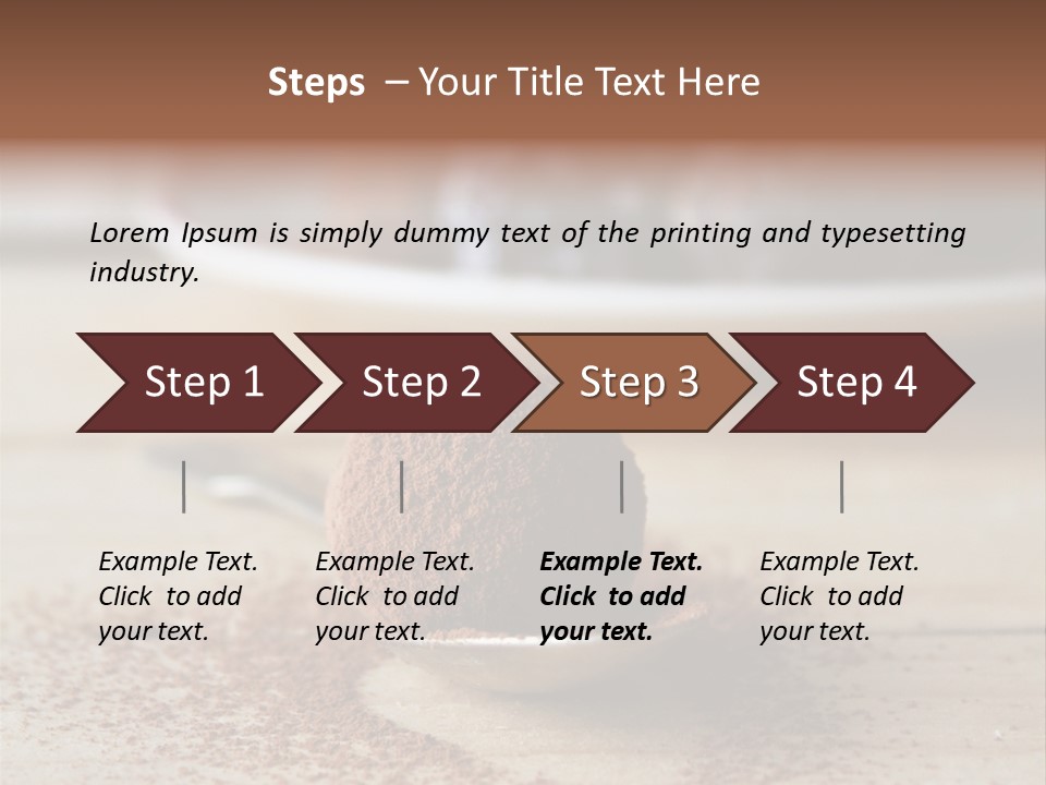 A Spoon Full Of Chocolate Powder Next To A Plate Of Chocolate Balls PowerPoint Template