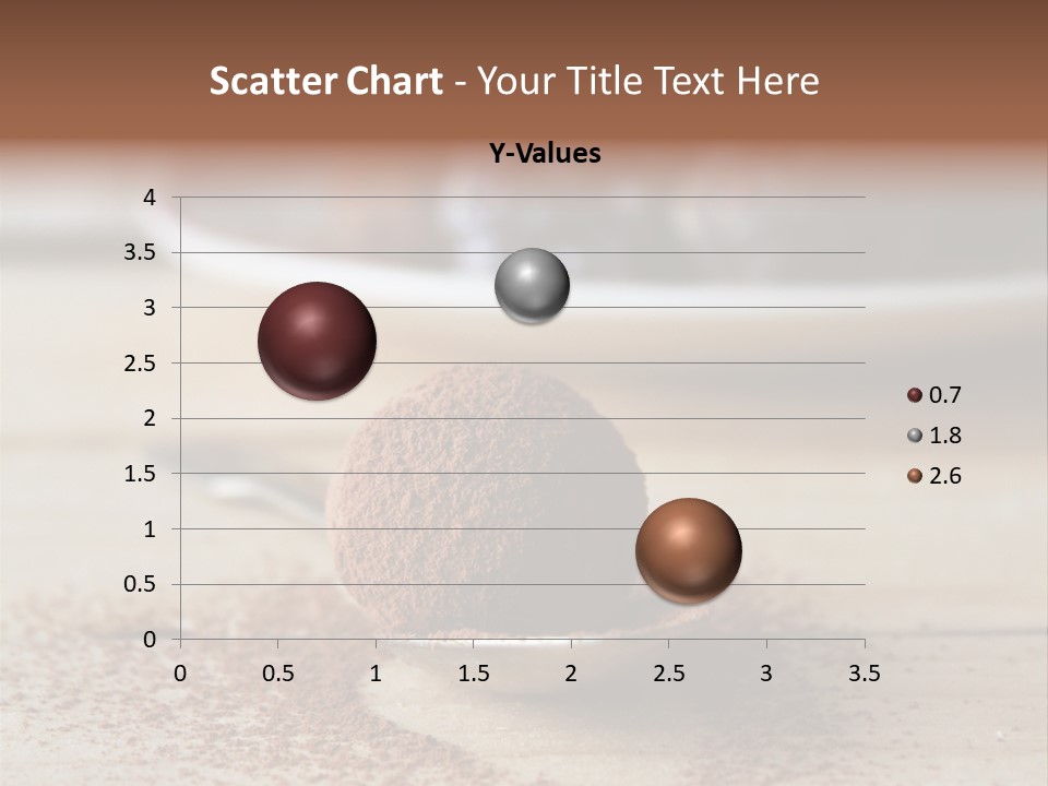 A Spoon Full Of Chocolate Powder Next To A Plate Of Chocolate Balls PowerPoint Template