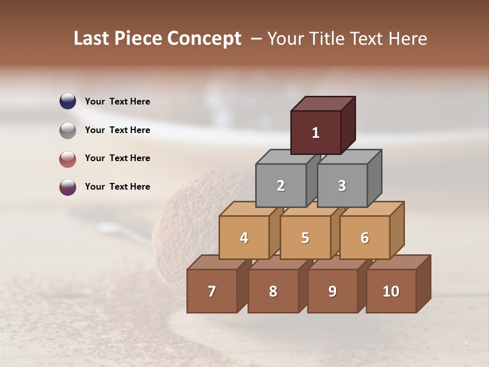 A Spoon Full Of Chocolate Powder Next To A Plate Of Chocolate Balls PowerPoint Template