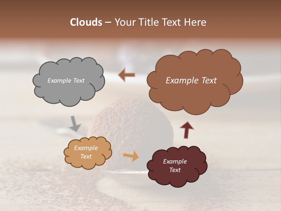A Spoon Full Of Chocolate Powder Next To A Plate Of Chocolate Balls PowerPoint Template