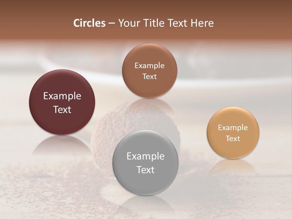 A Spoon Full Of Chocolate Powder Next To A Plate Of Chocolate Balls PowerPoint Template