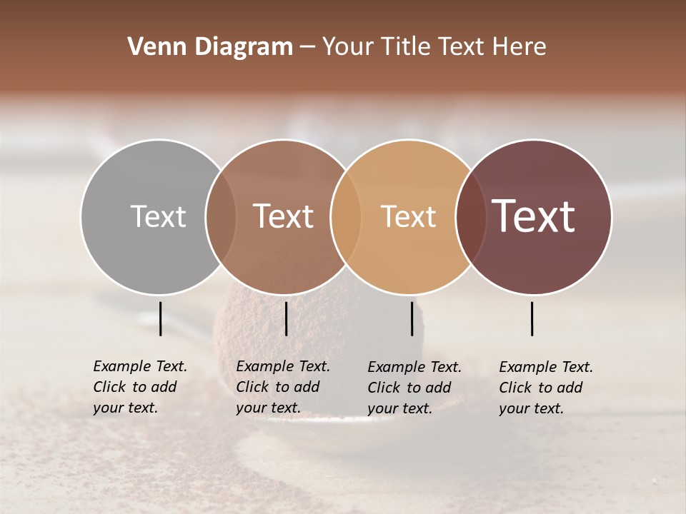 A Spoon Full Of Chocolate Powder Next To A Plate Of Chocolate Balls PowerPoint Template