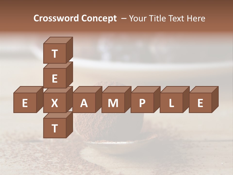 A Spoon Full Of Chocolate Powder Next To A Plate Of Chocolate Balls PowerPoint Template