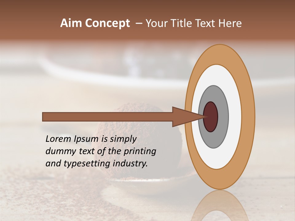 A Spoon Full Of Chocolate Powder Next To A Plate Of Chocolate Balls PowerPoint Template
