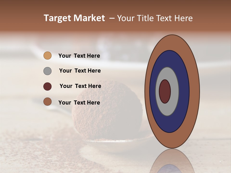 A Spoon Full Of Chocolate Powder Next To A Plate Of Chocolate Balls PowerPoint Template