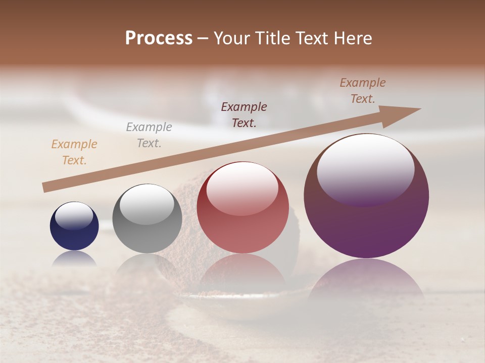 A Spoon Full Of Chocolate Powder Next To A Plate Of Chocolate Balls PowerPoint Template
