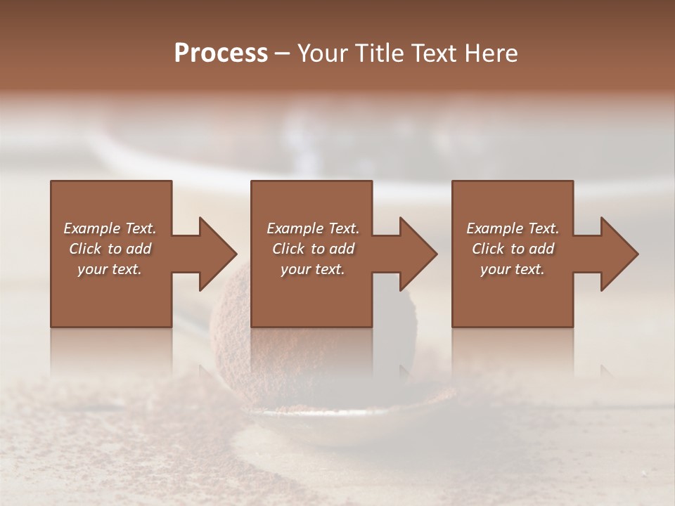 A Spoon Full Of Chocolate Powder Next To A Plate Of Chocolate Balls PowerPoint Template